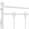 Ramme til sovesofa hvit metall 90x200 cm
