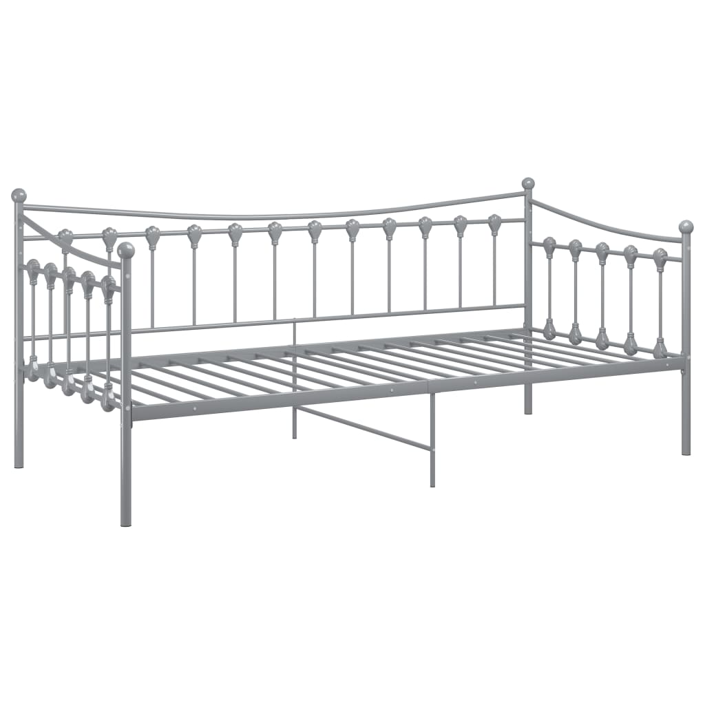 Ramme til sovesofa grå metall 90x200 cm