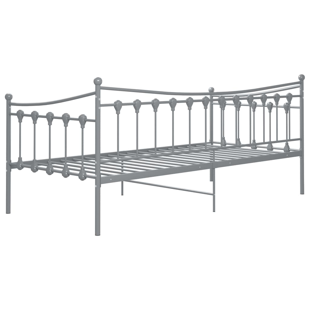 Ramme til sovesofa grå metall 90x200 cm