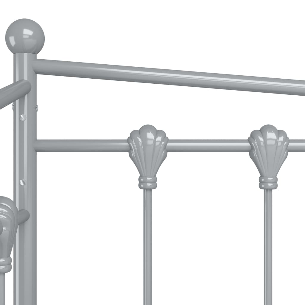 Ramme til sovesofa grå metall 90x200 cm