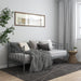 Ramme til sovesofa grå metall 90x200 cm