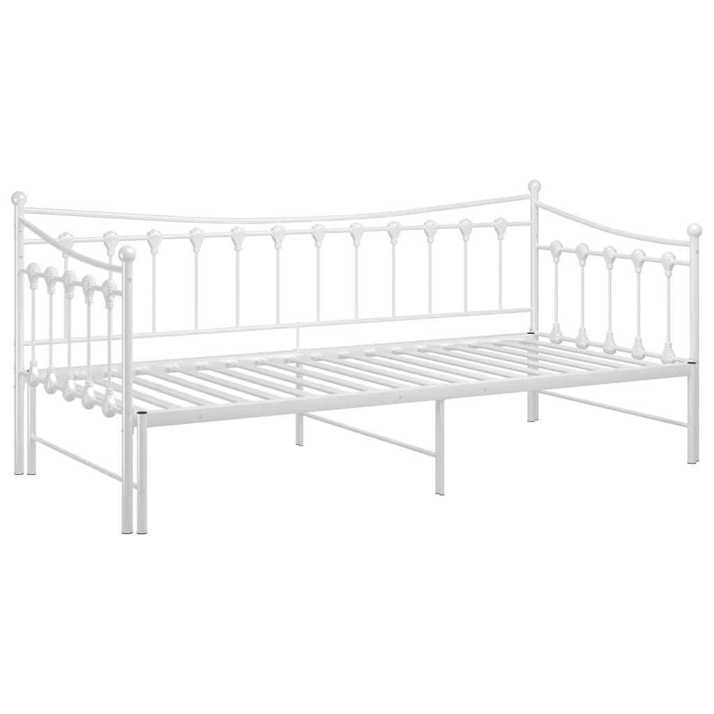 Uttrekkbar ramme til sovesofa hvit metall 90x200 cm