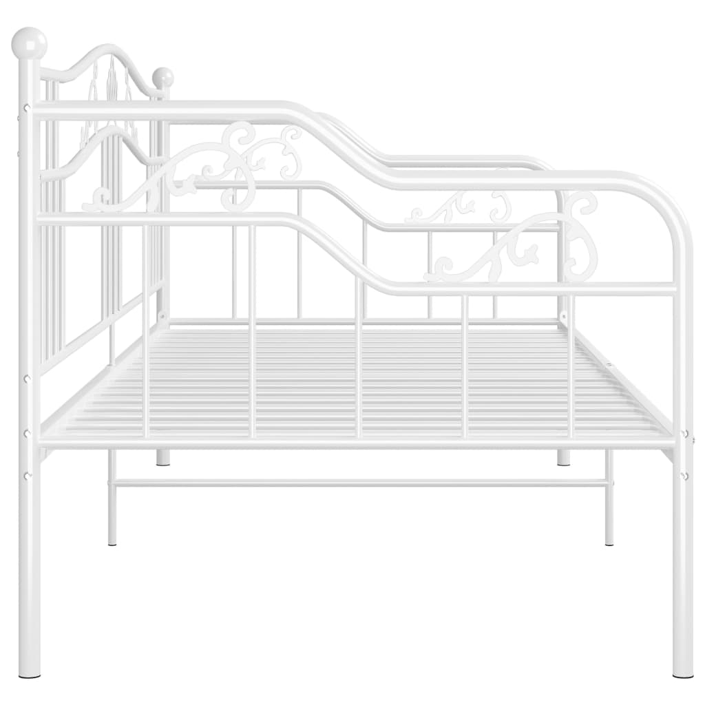 Ramme til sovesofa hvit metall 90x200 cm