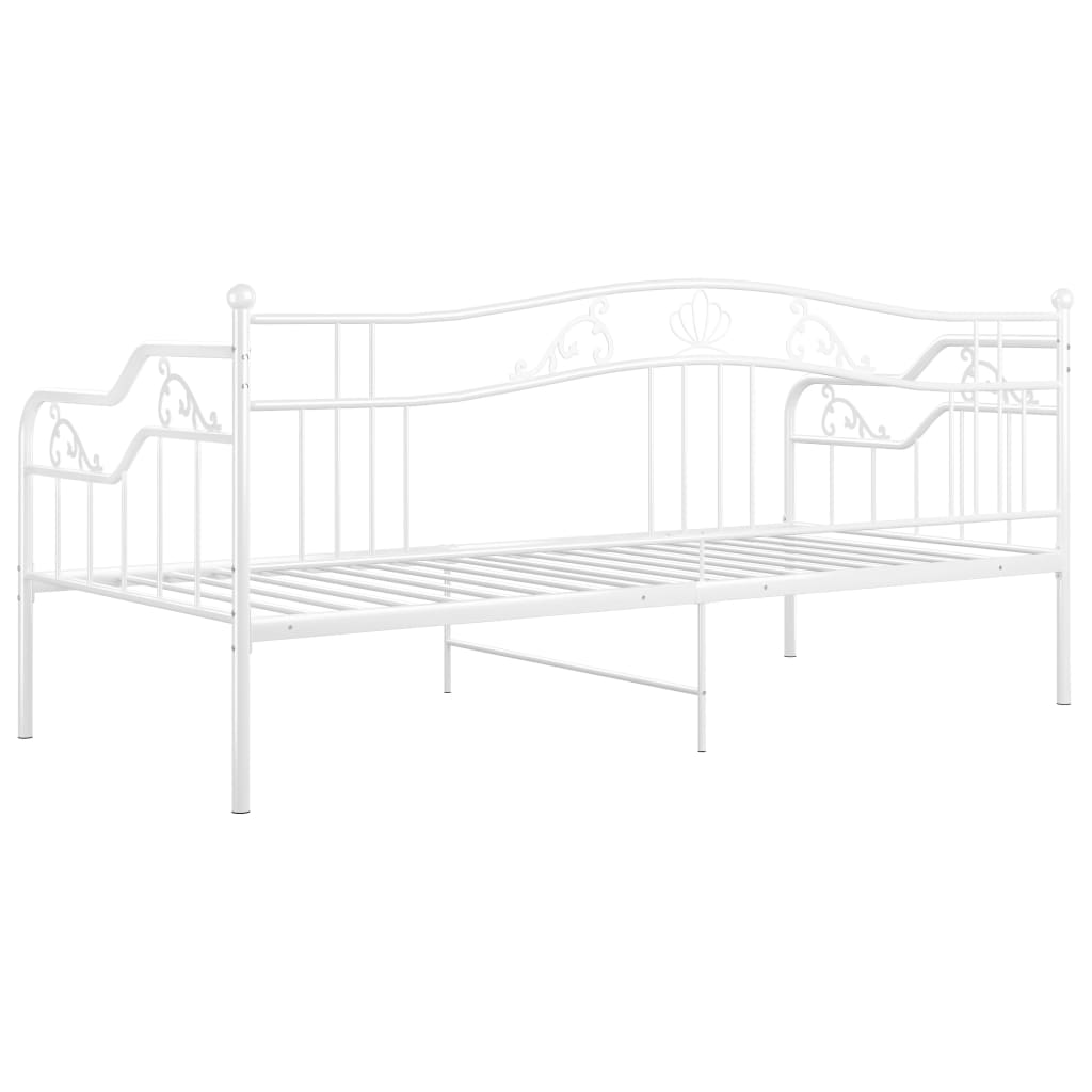 Ramme til sovesofa hvit metall 90x200 cm