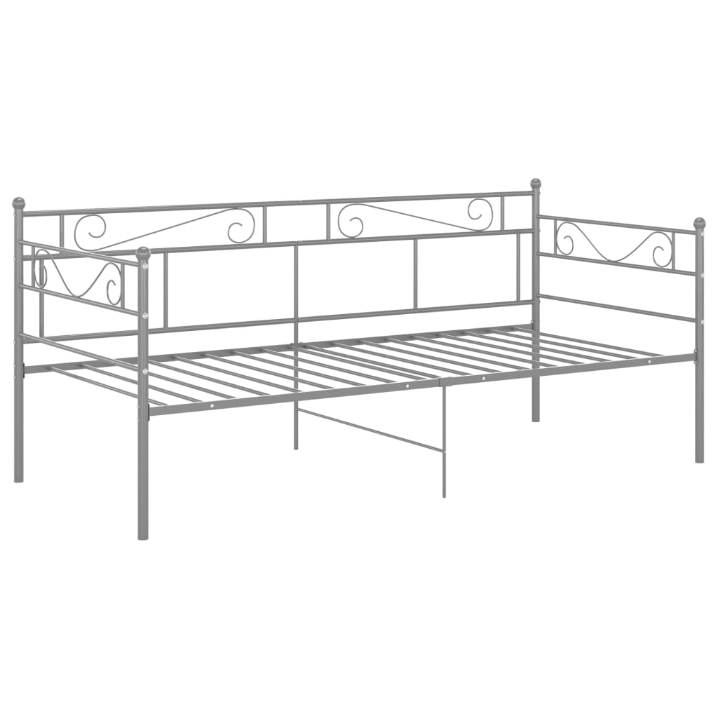 Ramme til sovesofa grå metall 90x200 cm