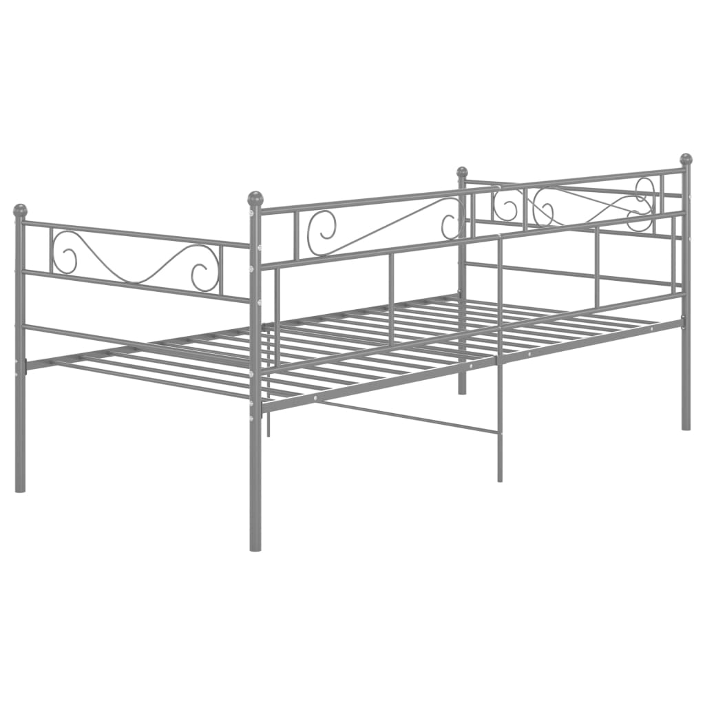 Ramme til sovesofa grå metall 90x200 cm