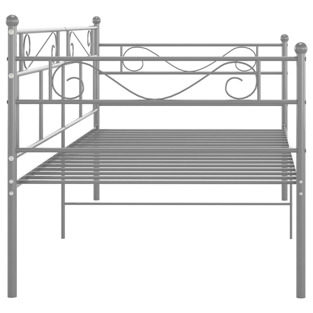 Ramme til sovesofa grå metall 90x200 cm
