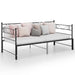 Uttrekkbar ramme til sovesofa svart metall 90x200 cm
