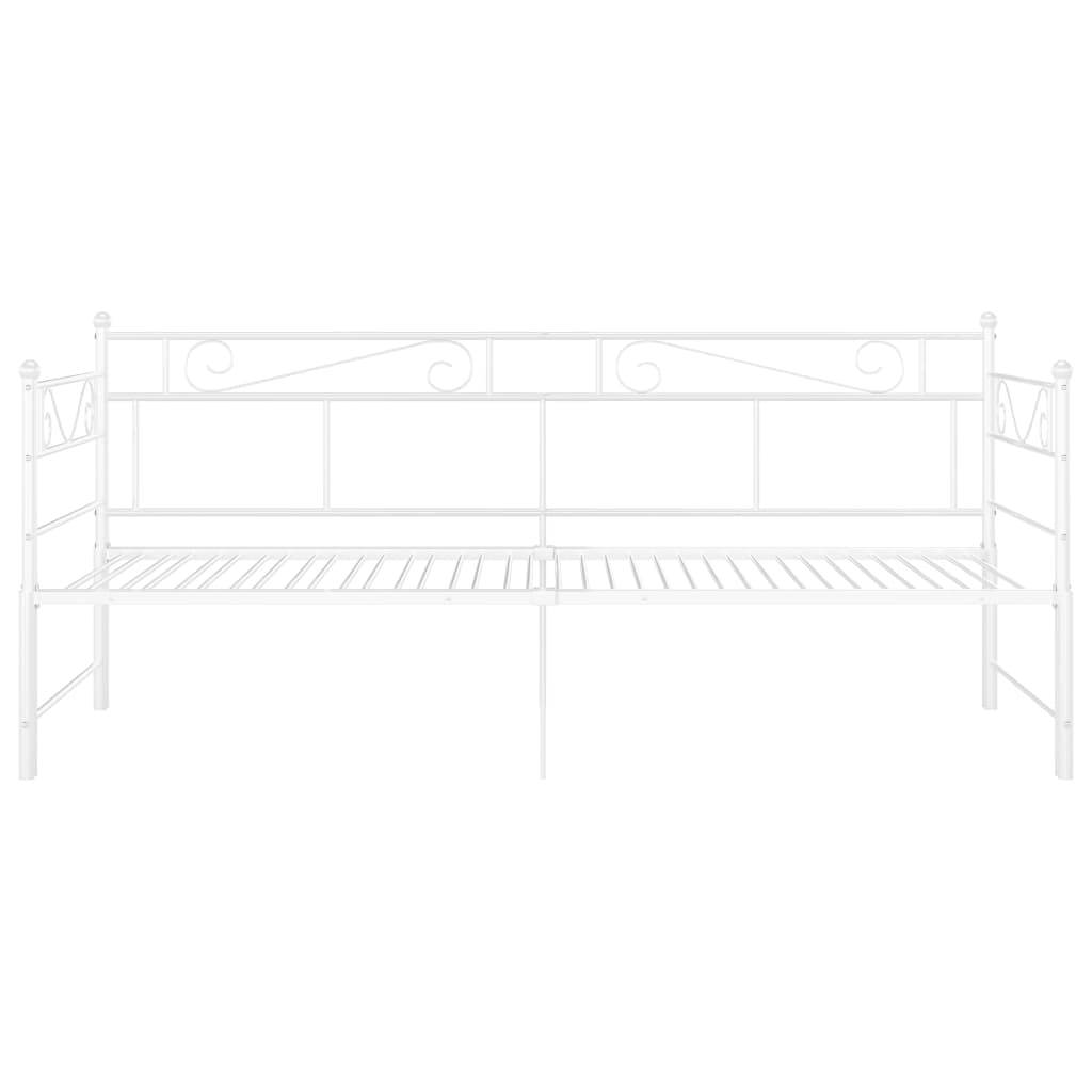 Uttrekkbar ramme til sovesofa hvit metall 90x200 cm