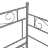 Uttrekkbar ramme til sovesofa grå metall 90x200 cm