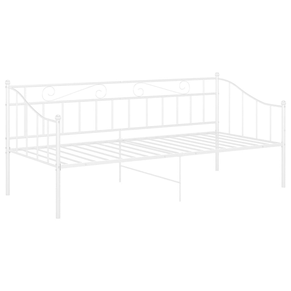 Ramme til sovesofa hvit metall 90x200 cm