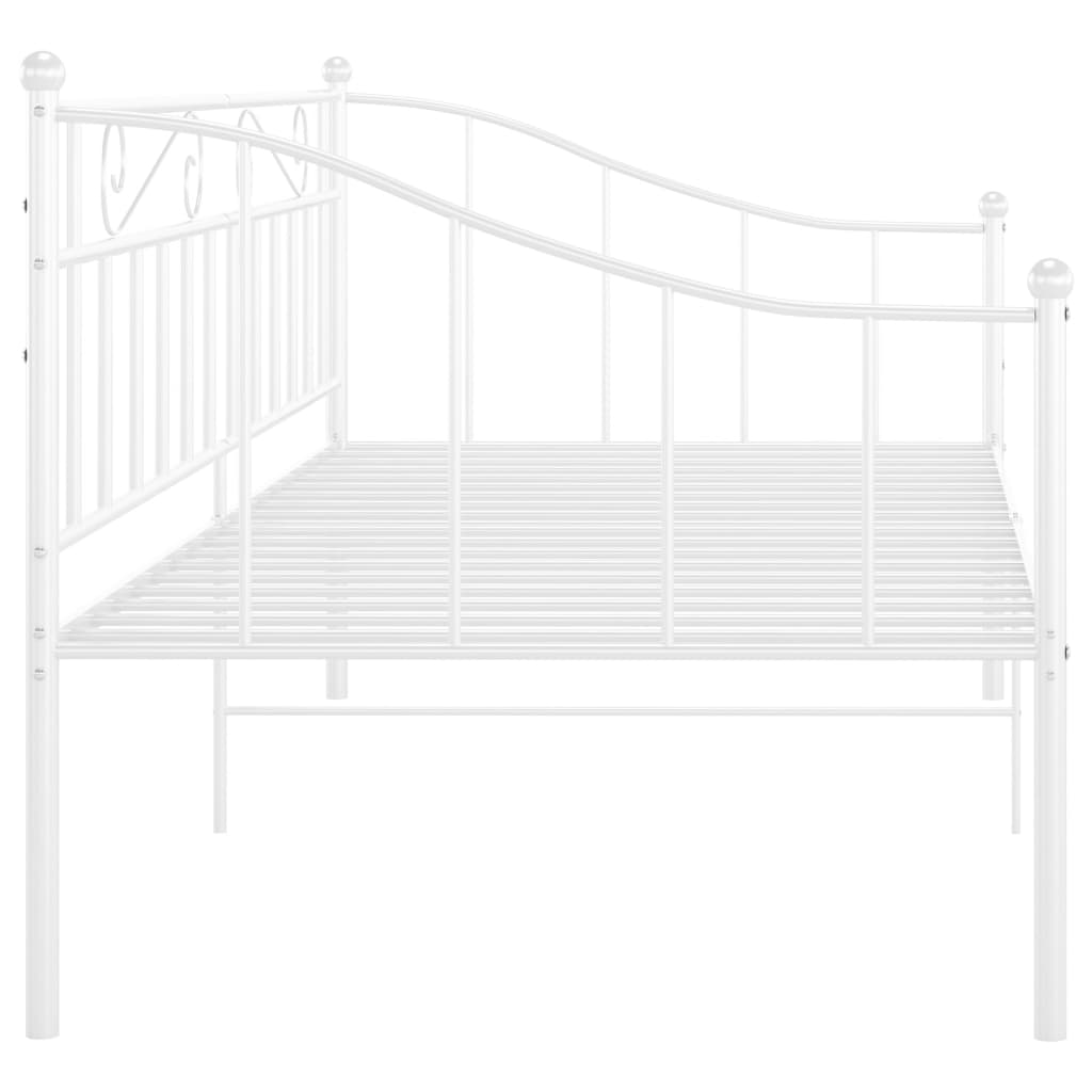 Ramme til sovesofa hvit metall 90x200 cm