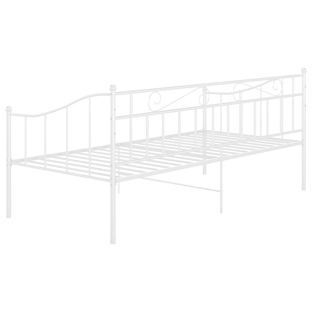 Ramme til sovesofa hvit metall 90x200 cm