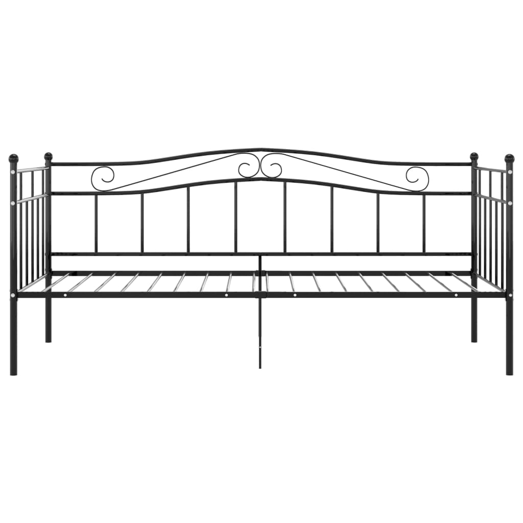 Ramme til sovesofa svart metall 90x200 cm
