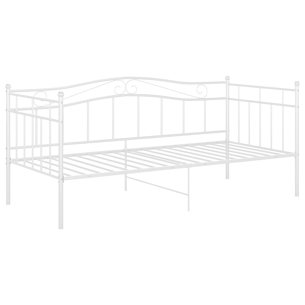 Ramme til sovesofa hvit metall 90x200 cm