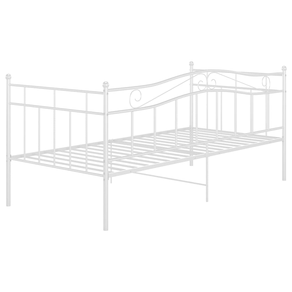 Ramme til sovesofa hvit metall 90x200 cm