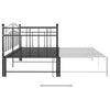 Uttrekkbar ramme til sovesofa svart metall 90x200 cm