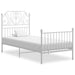 Sengeramme hvit metall 90x200 cm