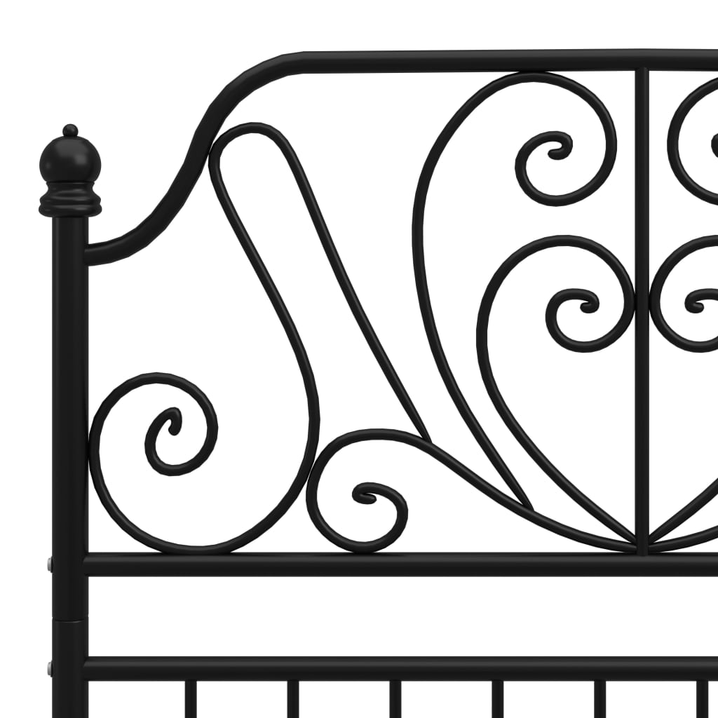 Sengeramme svart metall 100x200 cm