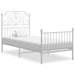 Sengeramme hvit metall 100x200 cm