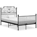 Sengeramme svart metall 120x200 cm