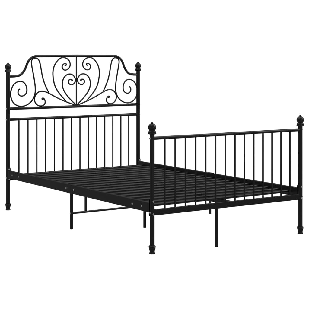Sengeramme svart metall 120x200 cm