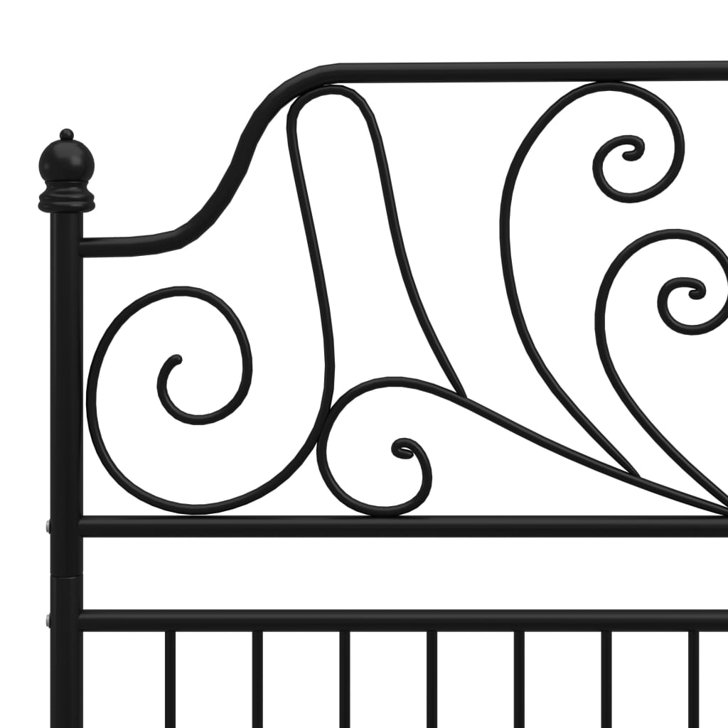 Sengeramme svart metall 120x200 cm