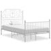 Sengeramme hvit metall 120x200 cm