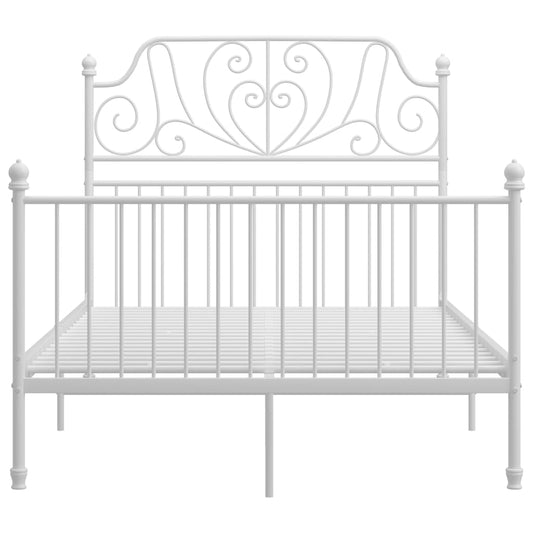 Sengeramme hvit metall 120x200 cm