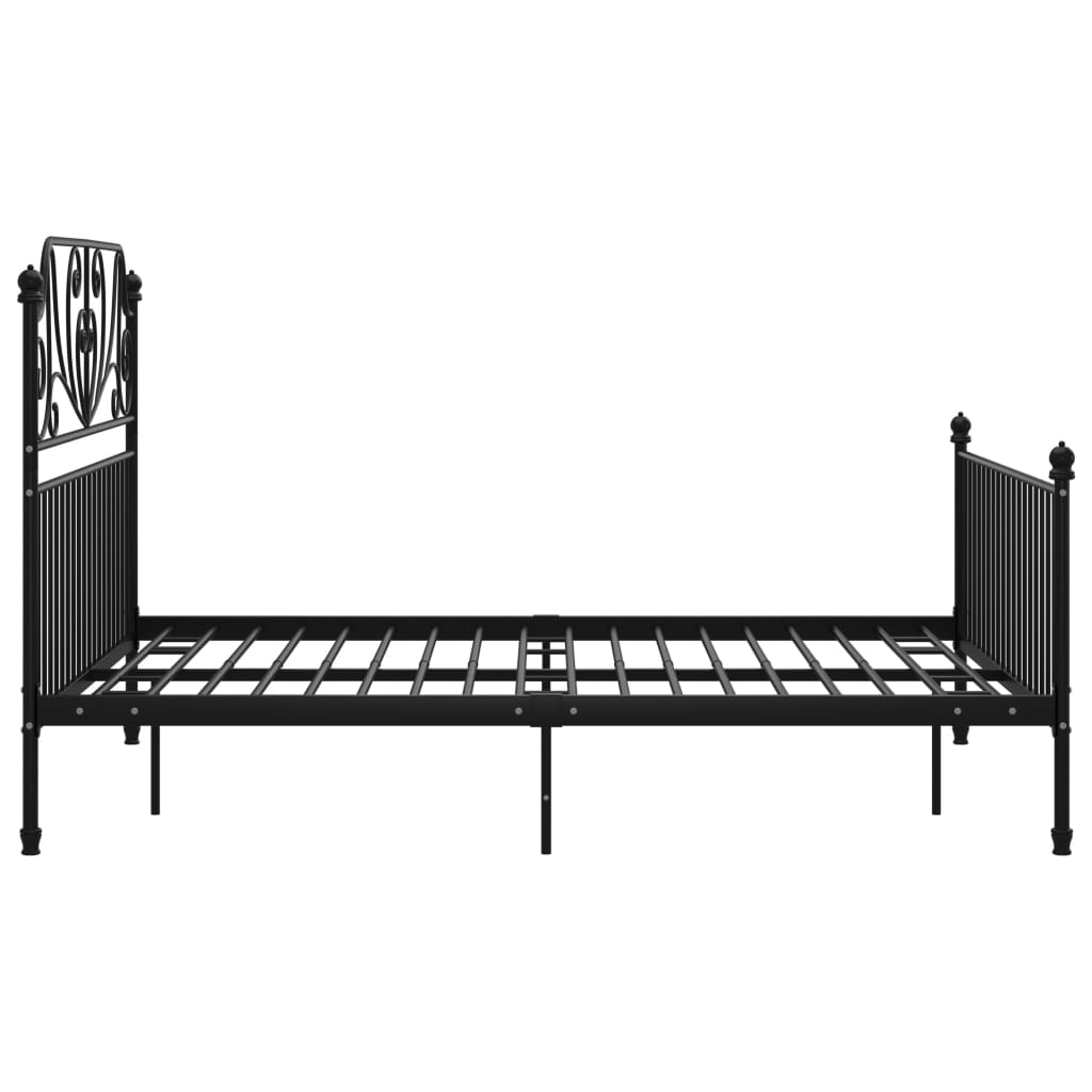 Sengeramme svart metall 140x200 cm