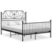 Sengeramme svart metall 160x200 cm