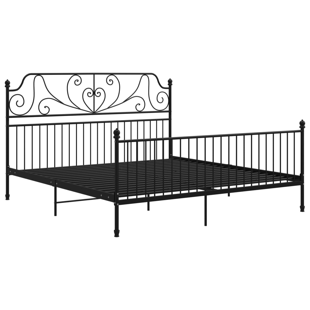Sengeramme svart metall 180x200 cm