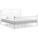 Sengeramme hvit metall 180x200 cm