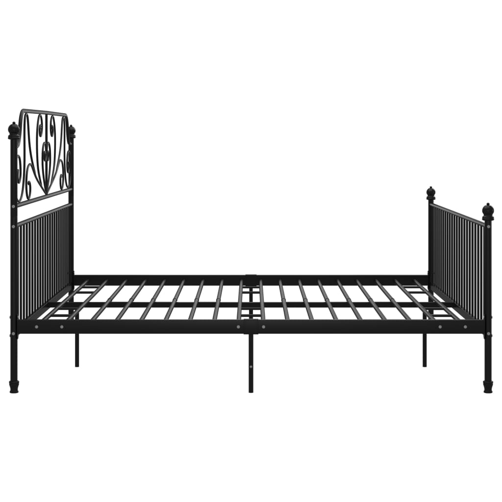 Sengeramme svart metall 200x200 cm