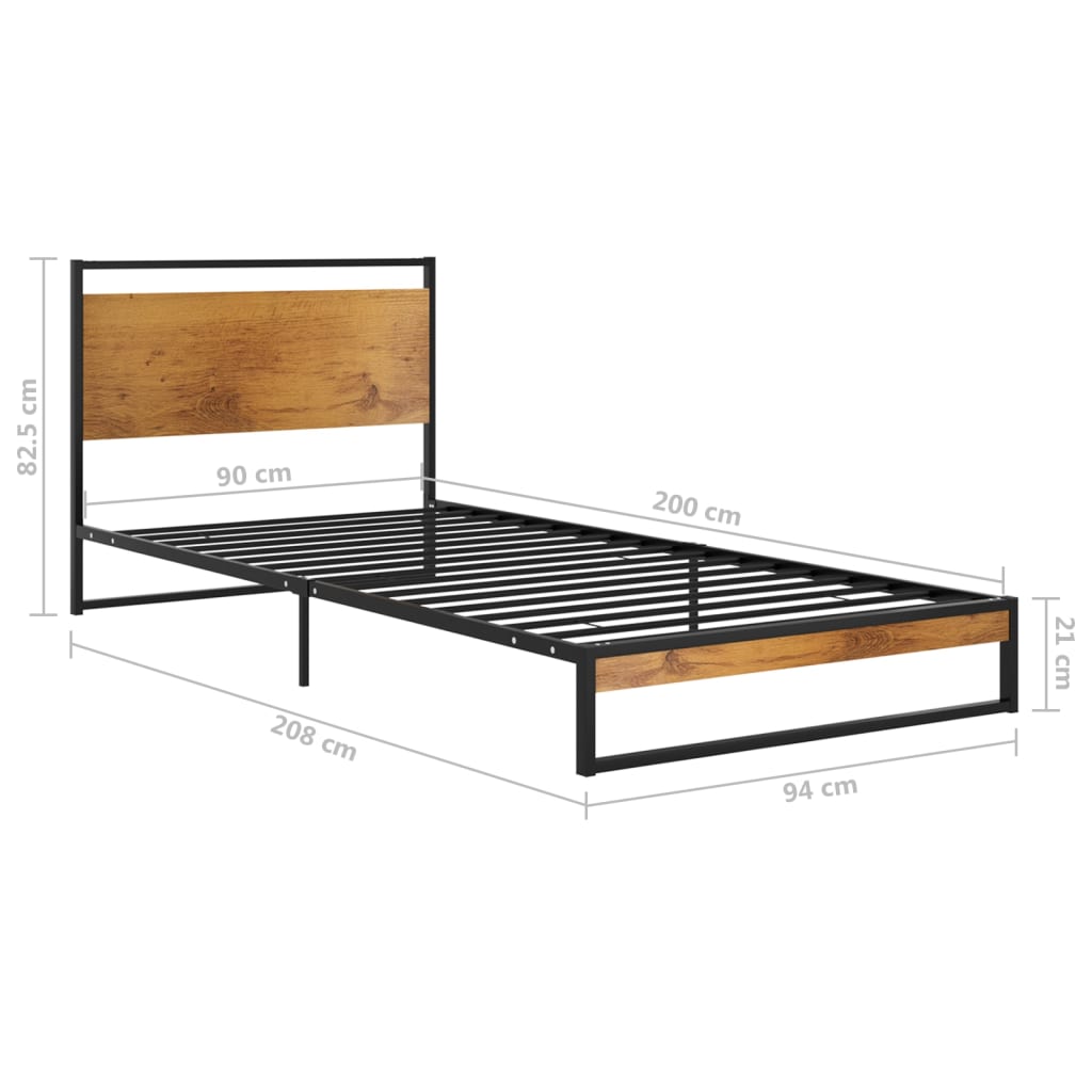 Sengeramme metall 90x200 cm