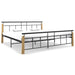 Sengeramme metall og heltre eik 200x200 cm