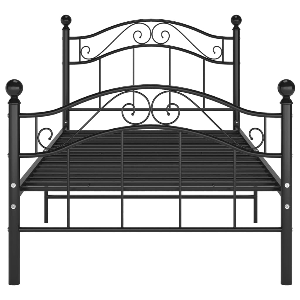 Sengeramme svart metall 90x200 cm
