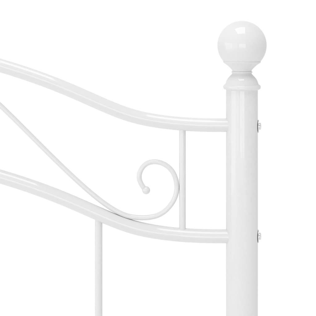 Sengeramme hvit metall 90x200 cm