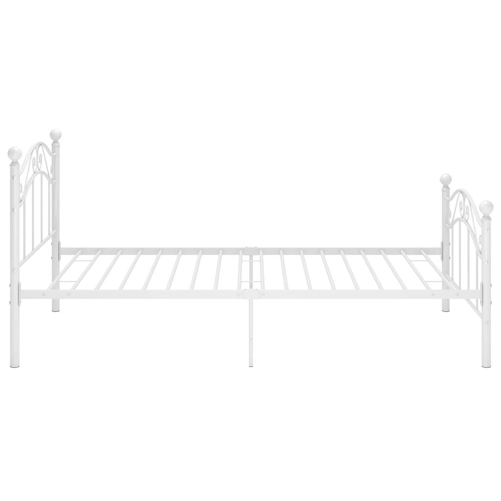 Sengeramme hvit metall 100x200 cm