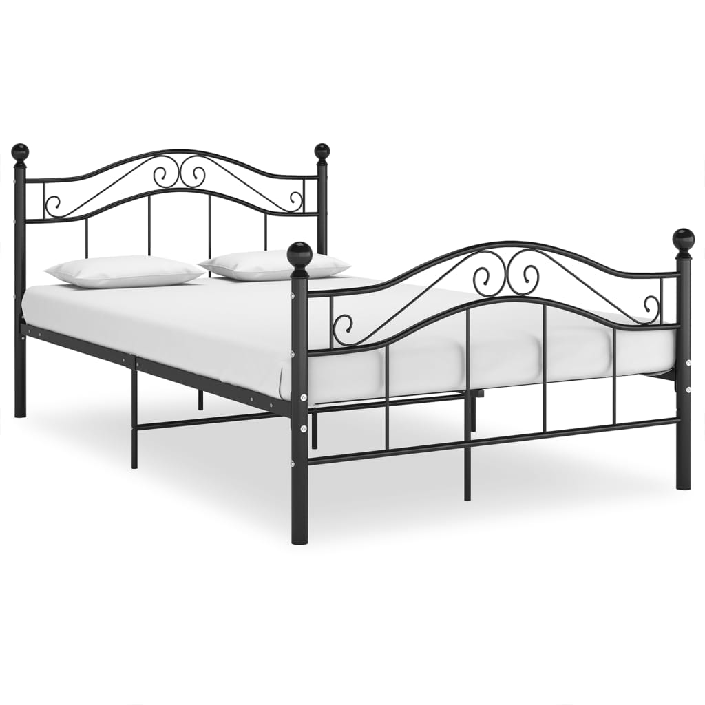 Sengeramme svart metall 120x200 cm