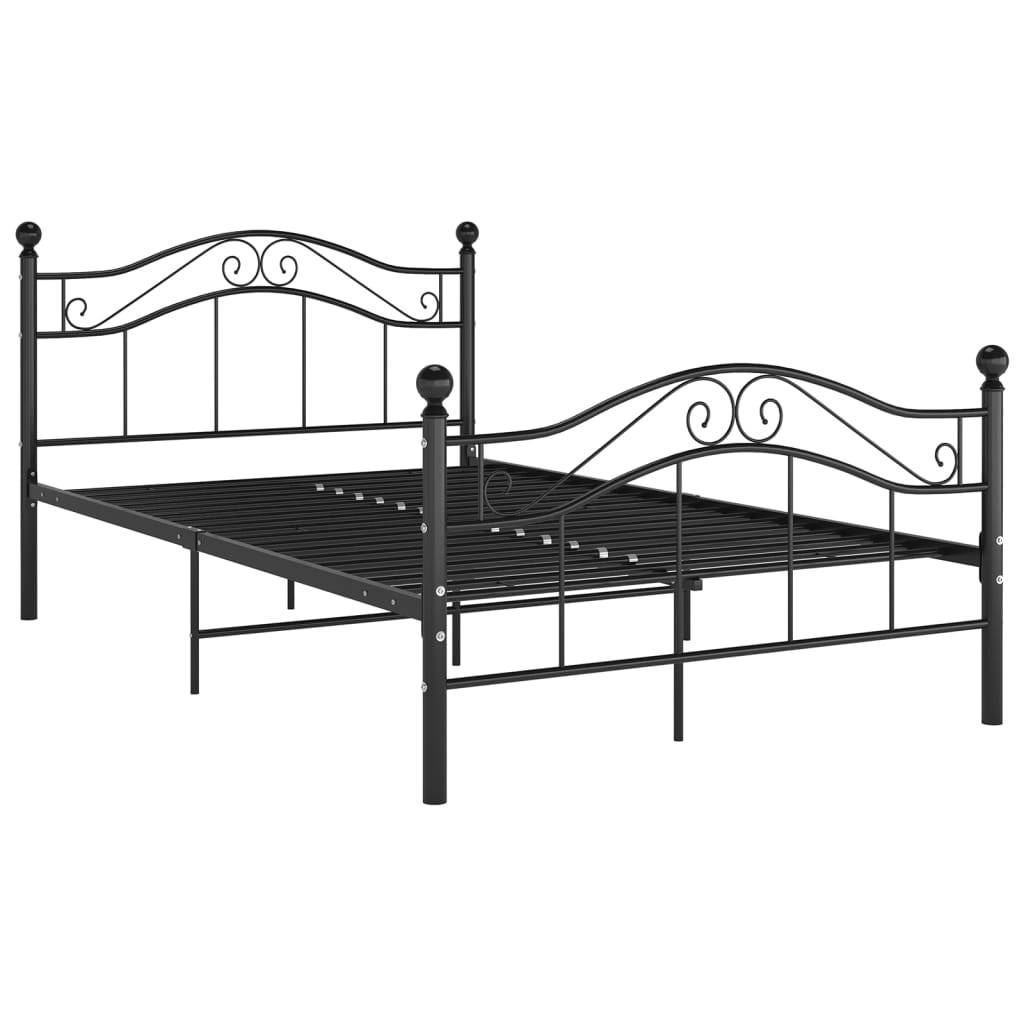 Sengeramme svart metall 120x200 cm