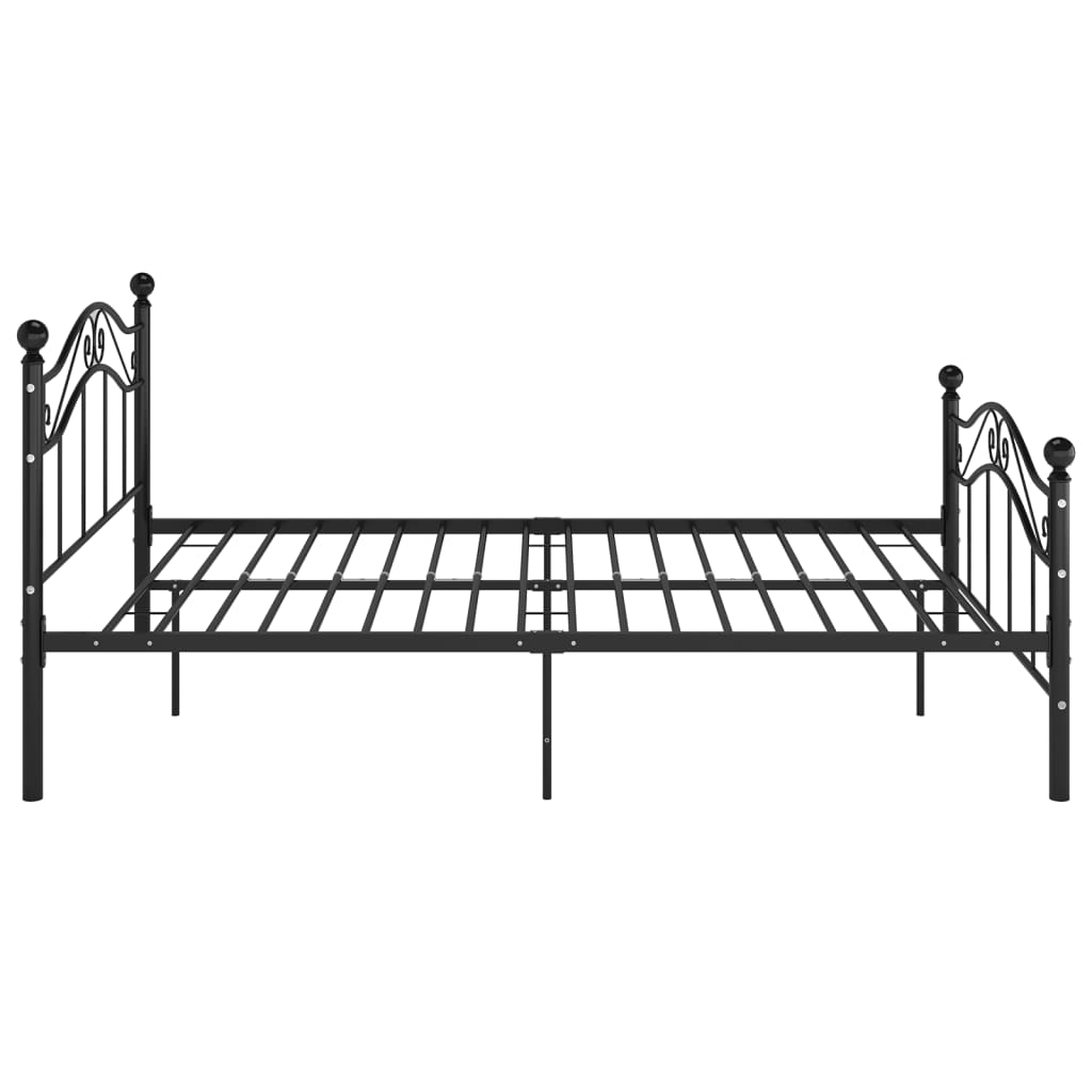 Sengeramme svart metall 120x200 cm
