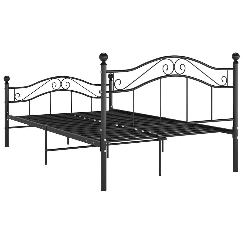 Sengeramme svart metall 120x200 cm