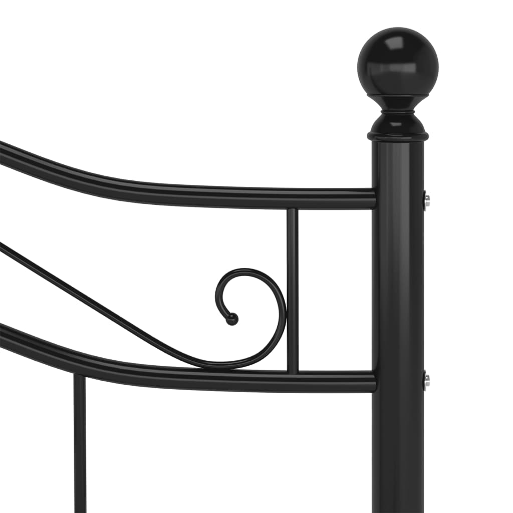 Sengeramme svart metall 120x200 cm