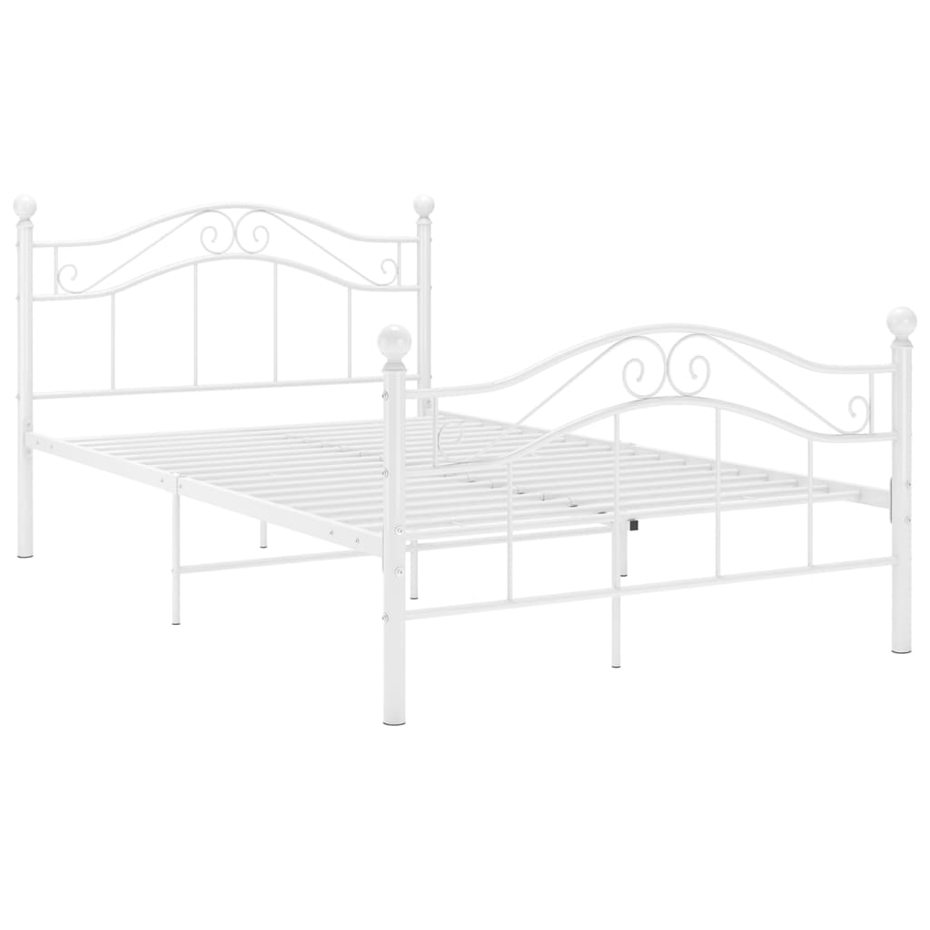Sengeramme hvit metall 120x200 cm