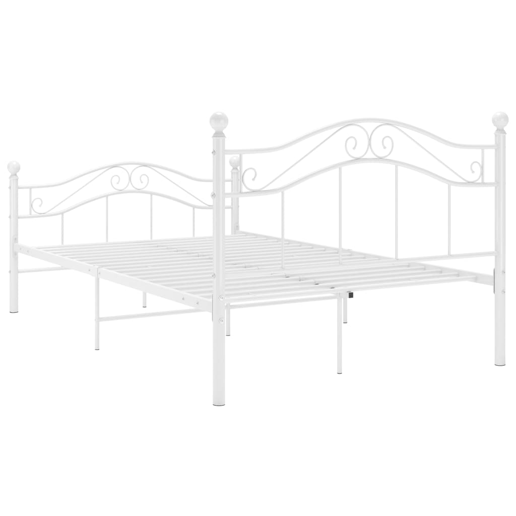 Sengeramme hvit metall 120x200 cm