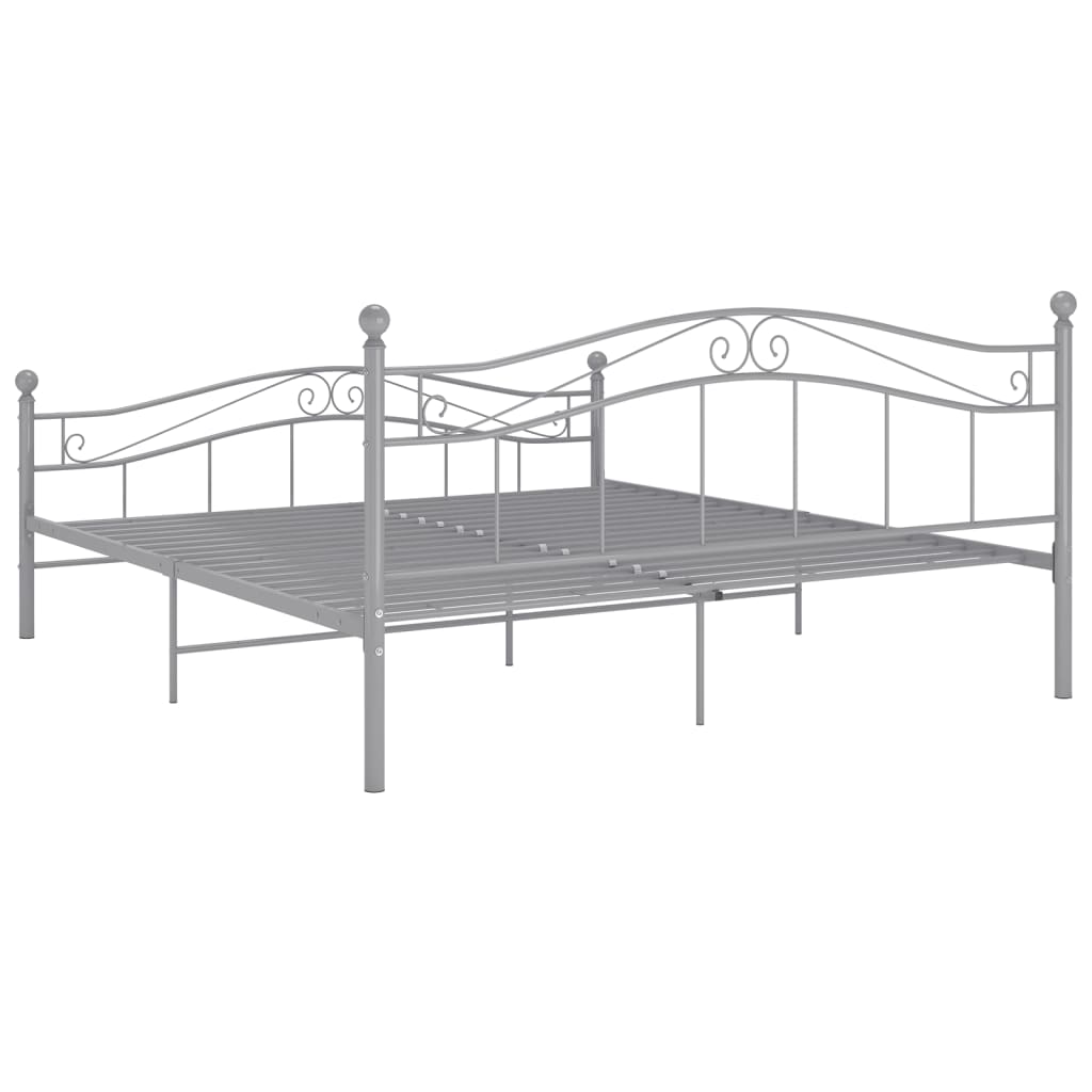 Sengeramme uten madrass grå metall 140x200 cm