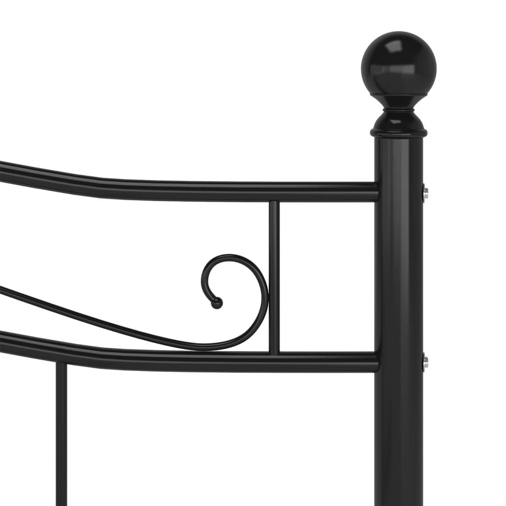 Sengeramme svart metall 180x200 cm