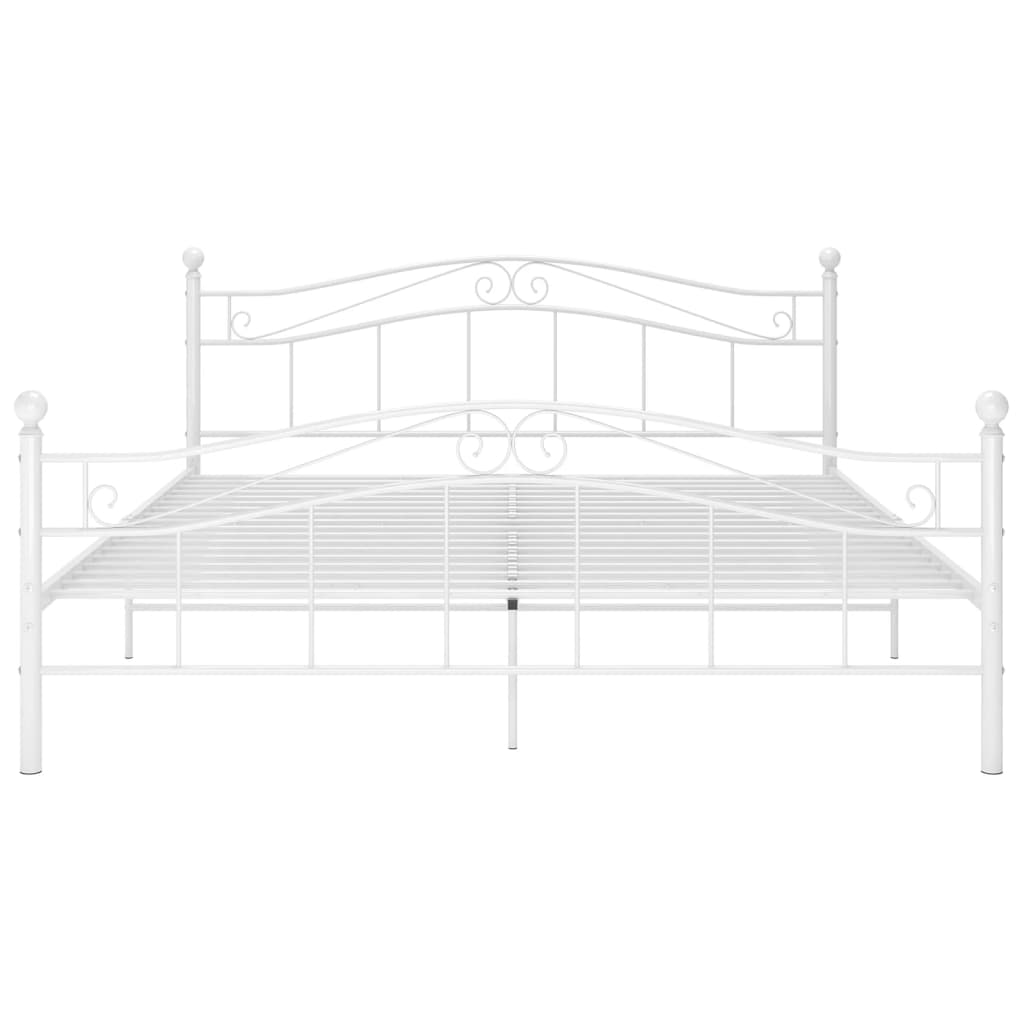 Sengeramme hvit metall 180x200 cm