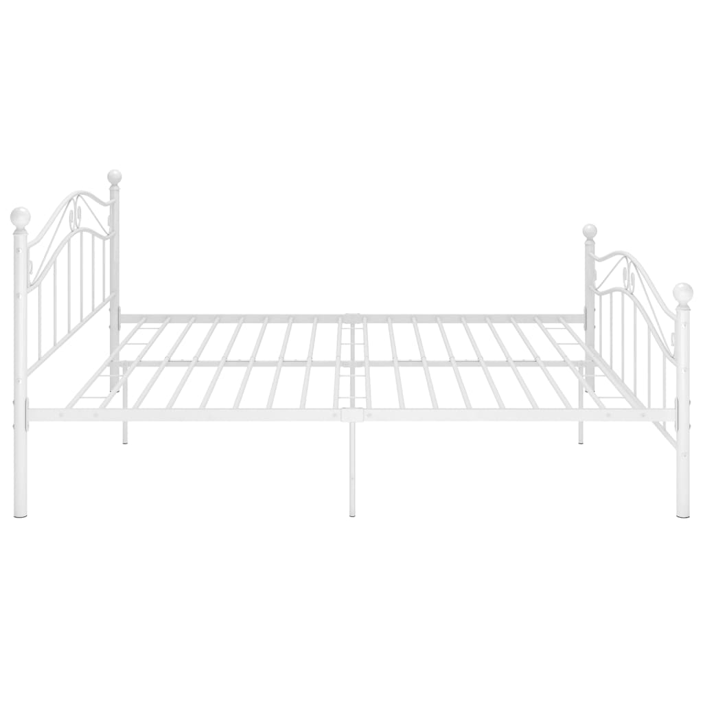 Sengeramme hvit metall 180x200 cm